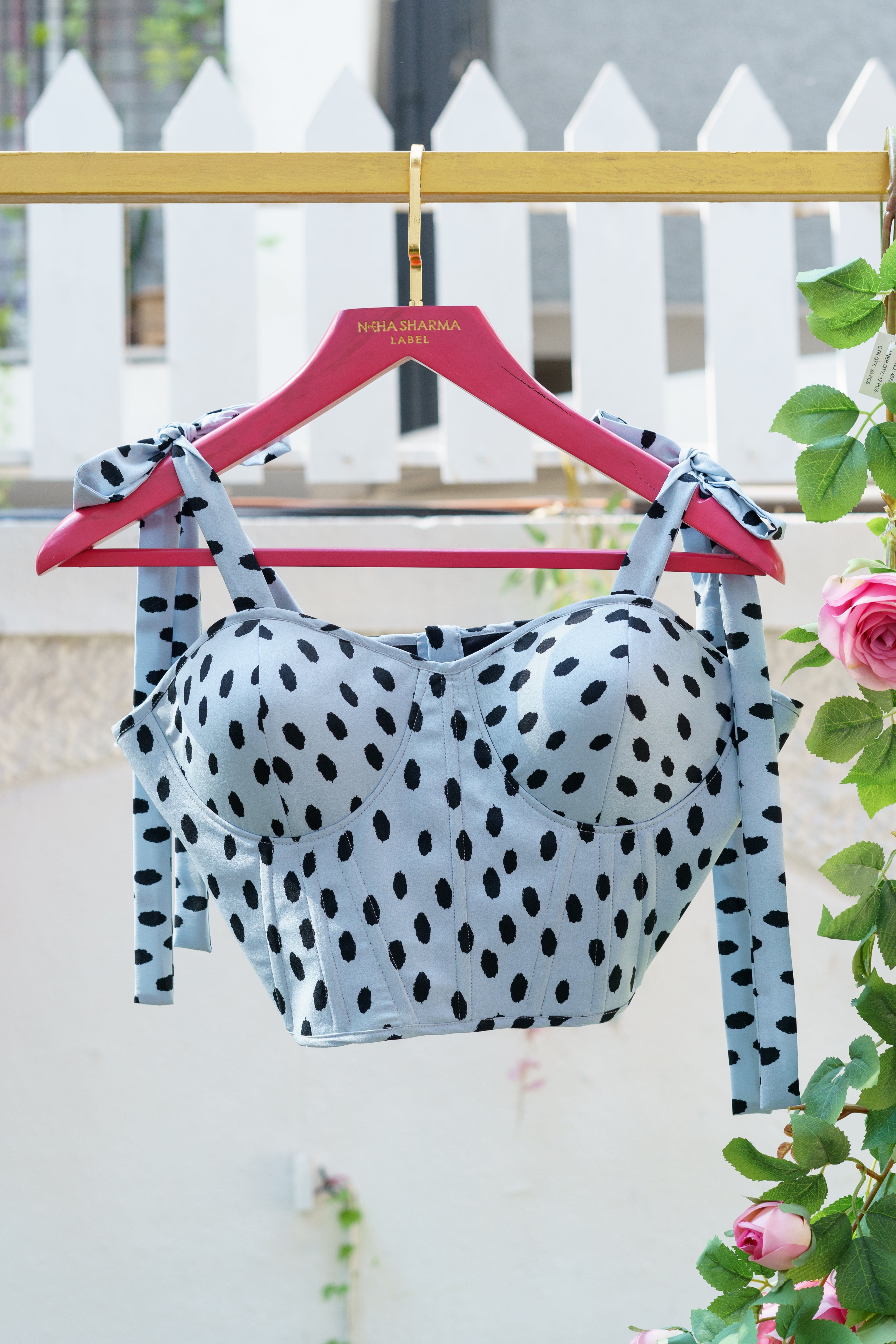 Polka Dot Perfection Sky Blue Blouse